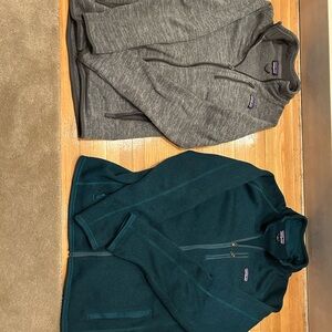 Patagonia Better Sweaters: Grey and Deep Teal